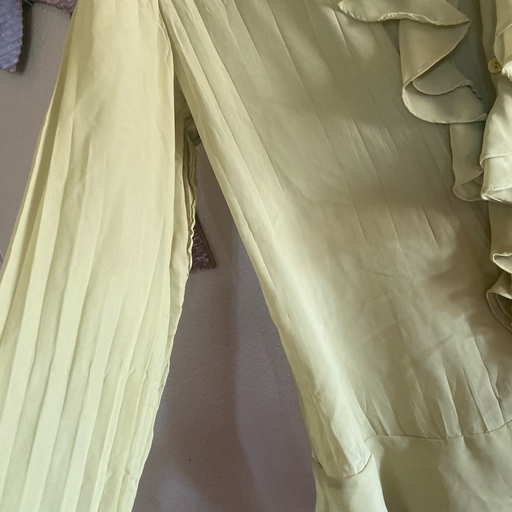 Style & Co. Light Green Ruffled Blouse - Picture 2 of 7